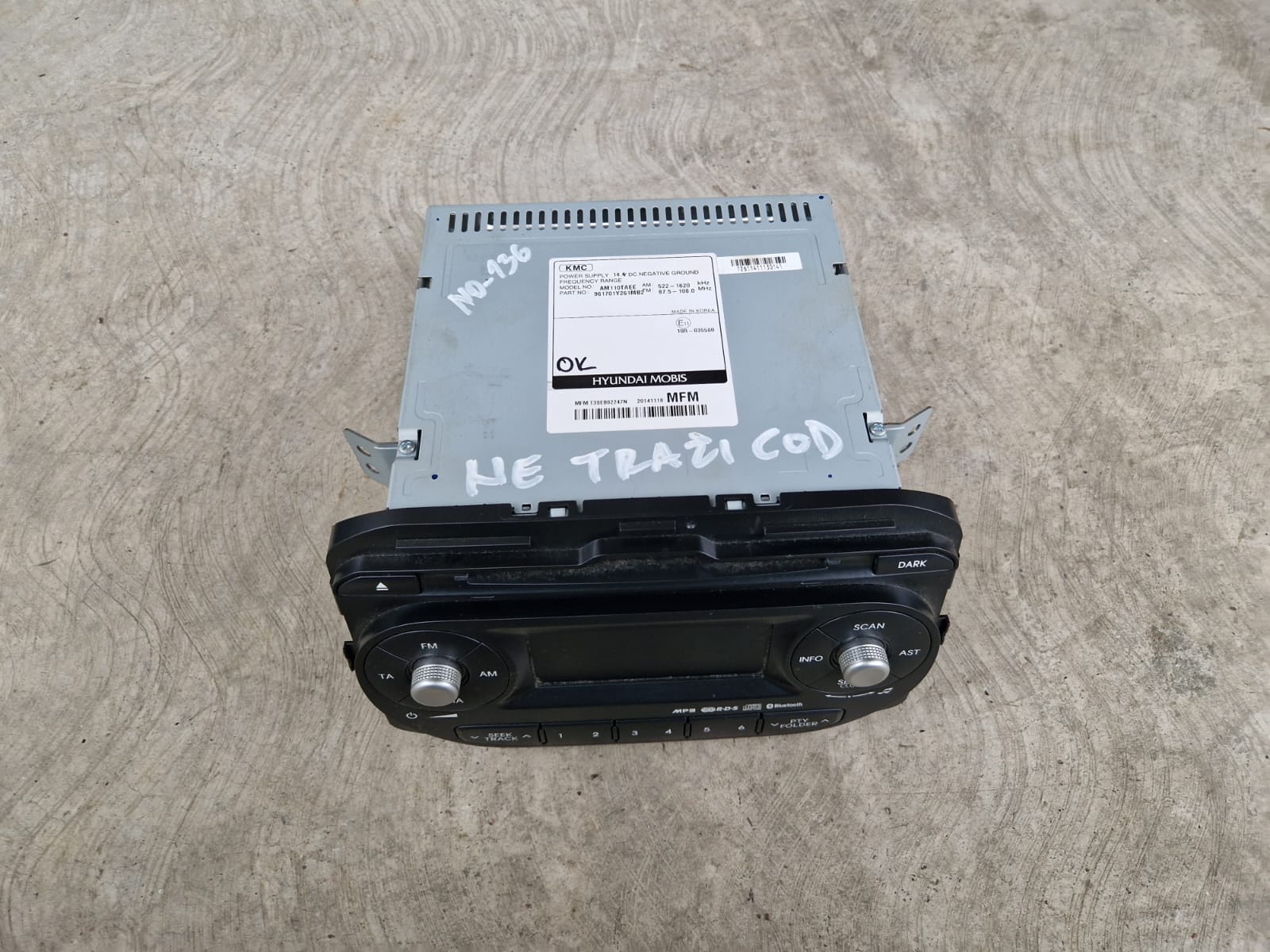 Radio CD MPC Bluetooth Kia Picanto 20112016 god 961701Y261MB2